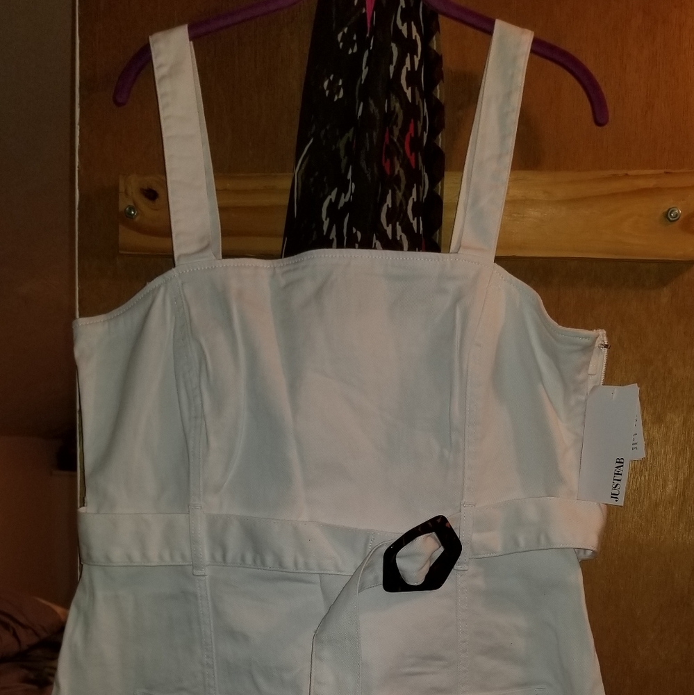 Just Fab White Denim dress